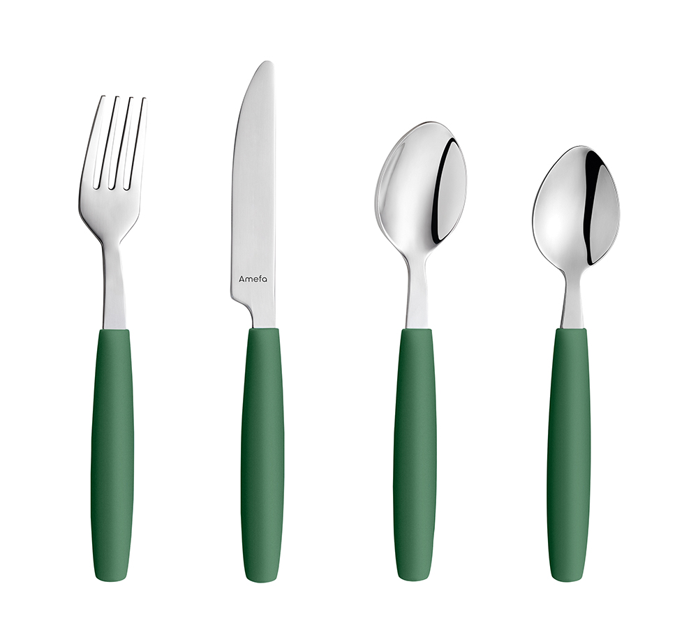 Dessertbesteck PIXEL, dark green, 19,5cm,