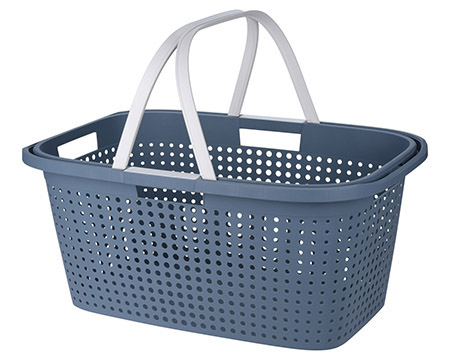 Wäschekorb blau, 45L Kunststoff PP