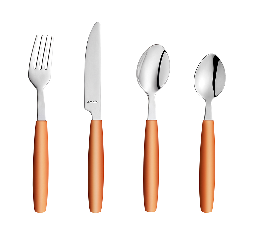 Dessertbesteck PIXEL, mango, 19,5cm,