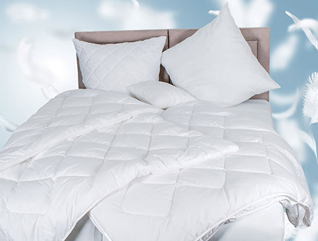 Einziehdecke Basic, 135x200cm, 1080g, Füllung Hochbauschpolyester, Karo-Steppung