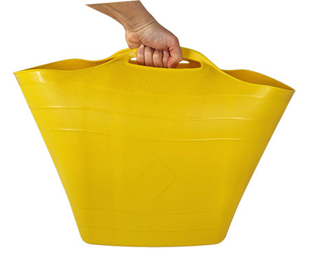 Tragekorb flexibel dunkelgelb, 25L Kunststoff PP