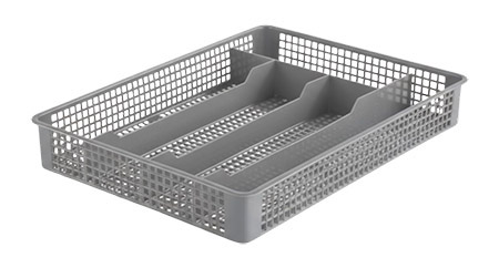 Besteckkasten 5 Fächer rauchgrau