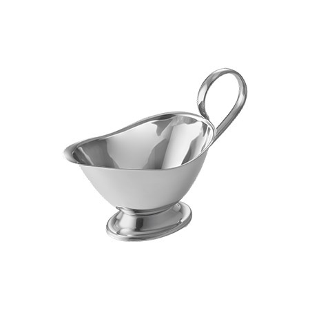 Sauciere auf Fuß 250ml, Edelstahl 18/8