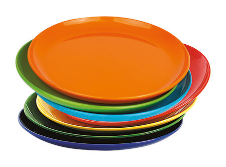 Essteller flach, 24cm, blau Polypropylen