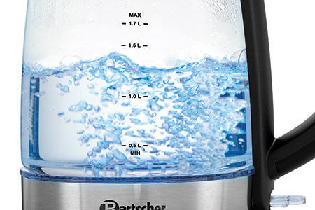 Glas-Wasserkocher 1,7L, schwarz