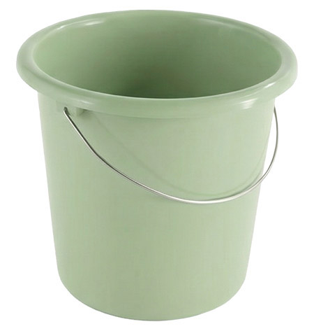 Haushaltseimer frühlingsgrün, 10L, mit Metallbügel