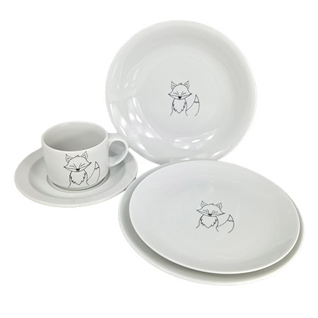 Teller tief Ø20cm, Motiv Fuchs, Waldbande