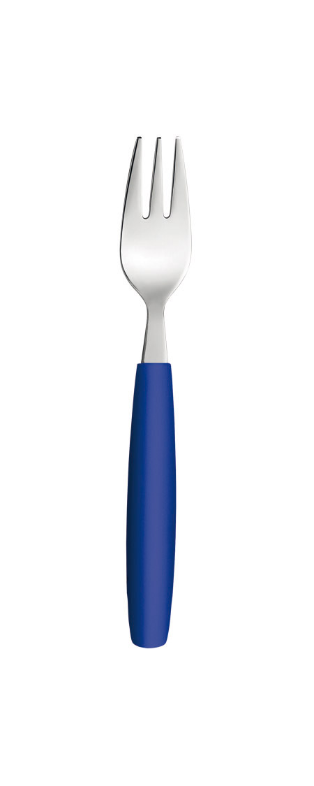 Kuchengabel groß PIXEL, royalblau, 16,2cm,