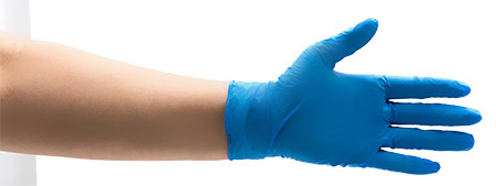 Nitril-Handschuhe blau Größe L, nitrylex® classic