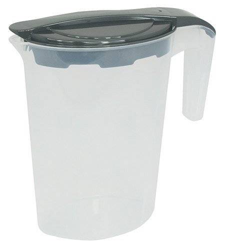 Kunststoffkanne transparent/grau, 1,75L,