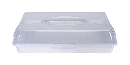 Transportbox, weiß 43x30cm, Unterteil weiß,
