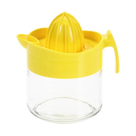 Zitruspresse gelb, Kunststoff / Glasbehälter 0,3L