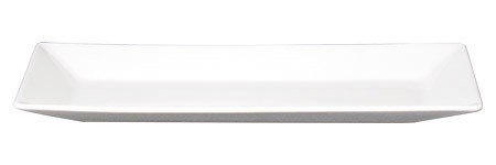 Rechteckplatte, Kimi White 34 x 14cm, Porzellan