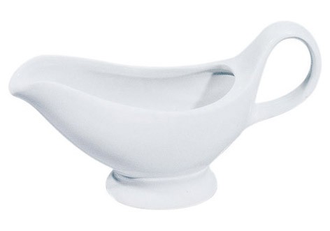 Sauciere auf Fuß, 0,3Ltr. Porzellan, weiß