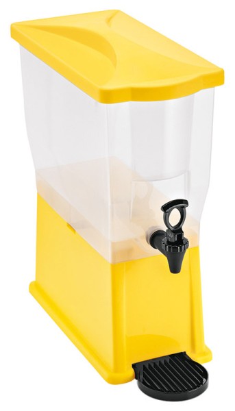 PP-Saftdispenser, gelb, 14 L, mit Klapphahn