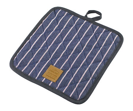 Topflappen, dunkelblau gestreift, L20cm x B20cm