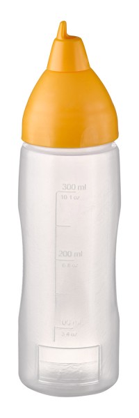 Quetschflasche transparent/gelb, 0,35Ltr.