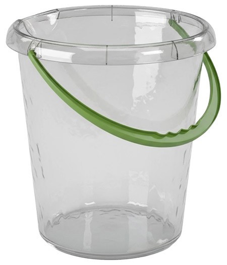 Eimer transparent, 12L, Kunststoff Polypropylen