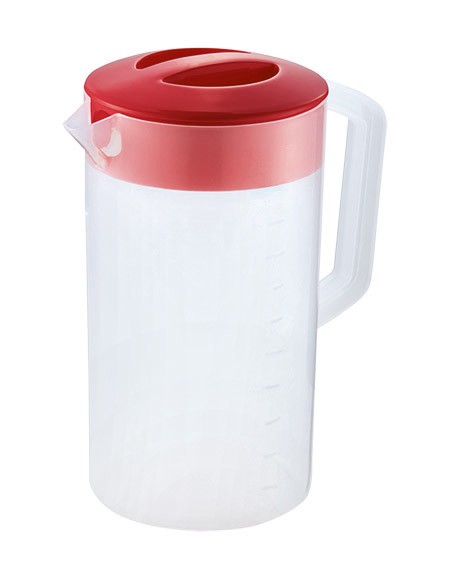 Messbecher mit rotem Deckel, 2,5Ltr.,