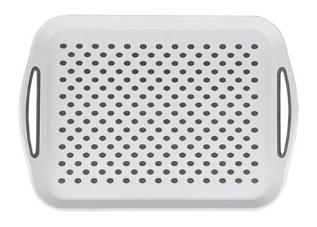 Tablett mit Anti-Rutsch Noppen, hellgrau