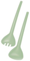 Salatbesteck-Set 2-teilig, grün, Länge 26cm, Salatbesteck-Set 2-teilig, grün, Länge 26cm,