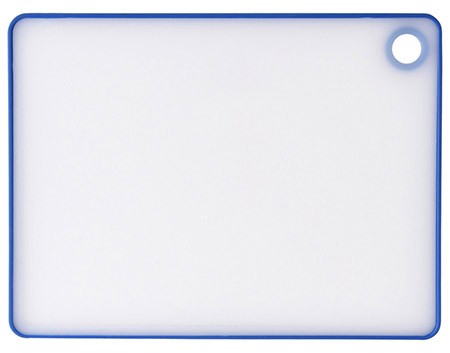 Schneidbrett transparent/blau 33x23x0,7cm