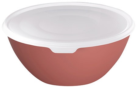 Salatschüssel mit Deckel 8L, Iron rot, Caruba