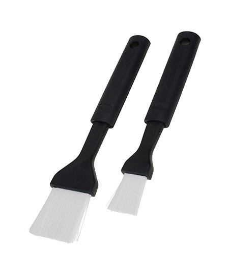 Backpinsel-Set, 2-teilig, Kunststoff schwarz,