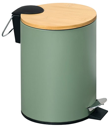 Kosmetik-Treteimer grün 3L, Metallgehäuse