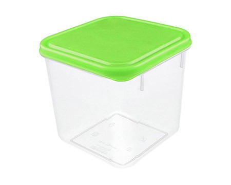 Freshbox, 1,25 L, quadratisch, grüner Deckel,