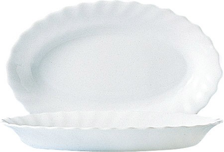 Schale oval, 22x14cm, Trianon Uni weiß