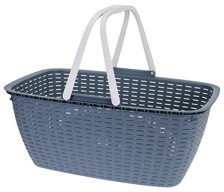 Wäschekorb blau, 45L Kunststoff PP
