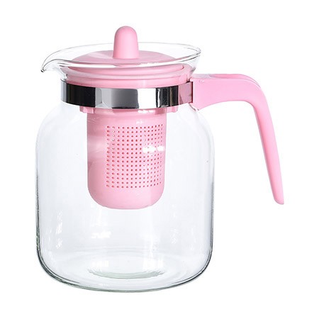 Teekanne 1,5L, Kunststoff-Filter rosa