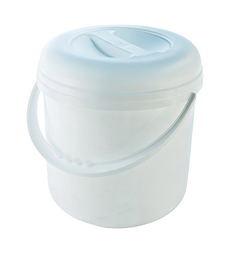 Deckeleimer weiß, 10Ltr. mit Kunststoffbügel