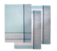 Geschirrtuch 3-er Pack, blau, 100% Baumwolle Geschirrtuch 3-er Pack, blau, 100% Baumwolle
