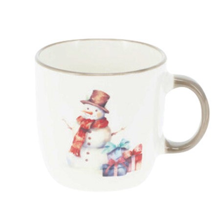 Kindertasse Schneemann grauer Rand 200ml