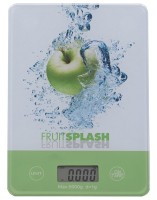 Glas-Küchenwaage, Dekor Apfel, grün Glas-Küchenwaage, Dekor Apfel, grün