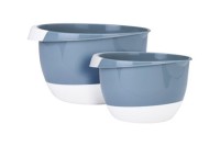 Rührschüssel-Set 2-tlg. blau/weiß, PP Rührschüssel-Set 2-tlg. blau/weiß, PP