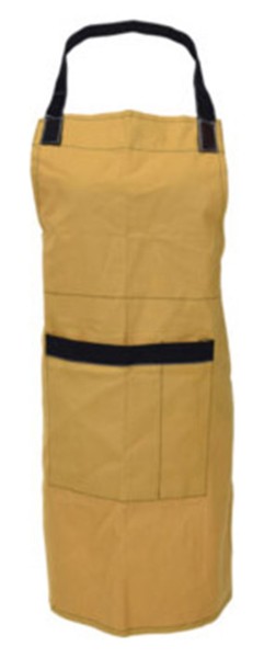 Latzschürze, gelb, 84cm x 60cm, Tasche und