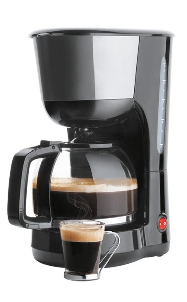 Kaffeemaschine schwarz 1,25 L, 1000W