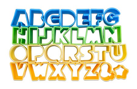 Ausstechformen-Set Alphabet, 28 Ausstechformen