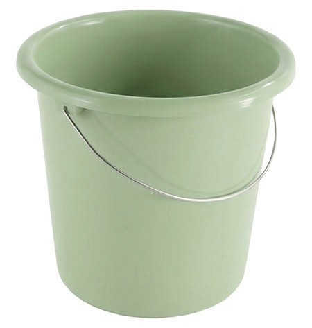 Haushaltseimer frühlingsgrün, 10L, mit Metallbügel