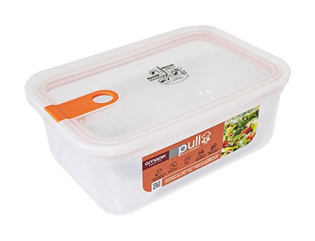 Vorratsdose 2,3L transparent/orange, Pull Box Chef