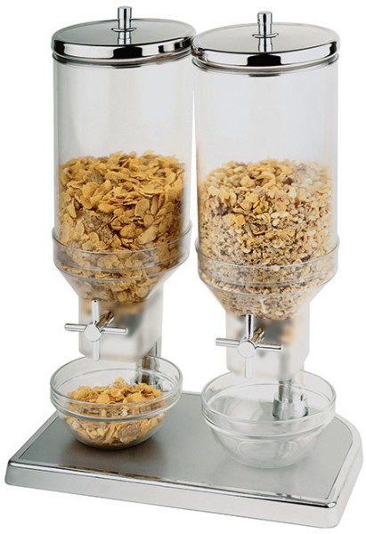 Cerealienspender-Duo, 2x4,5Ltr., 22x35x52cm