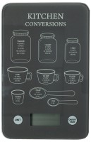 Glas-Küchenwaage, grau, Dekor KÜCHE Glas-Küchenwaage, grau, Dekor KÜCHE