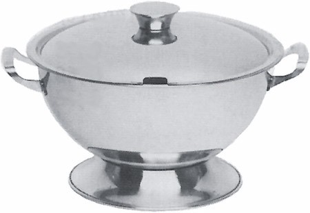 Suppenterrine mit Deckel auf Fuß, 4,5Ltr.,