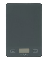 Glas-Küchenwaage, flach schwarz Glas-Küchenwaage, flach schwarz