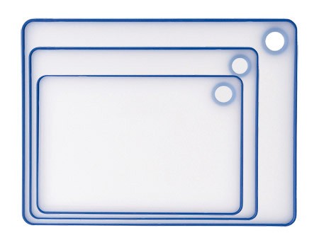 Schneidbretter-Set transparent/blau 3-teilig, PP