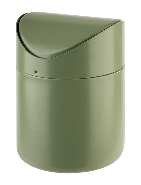 Tischabfalleimer grün, H17cm, 1,2L Inh., Edelstahl