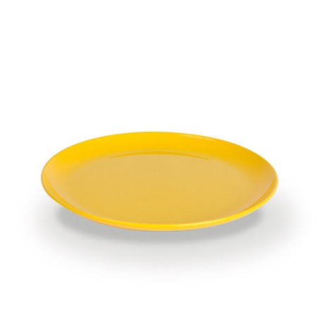 Dessertteller flach, 19cm, gelb, Polypropylen